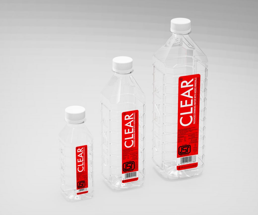 Clear Water Bottles Packaging Mockup By INC Design Studio